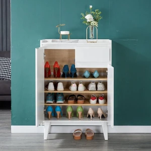 Modern design household wooden shoe rack cabinet storage