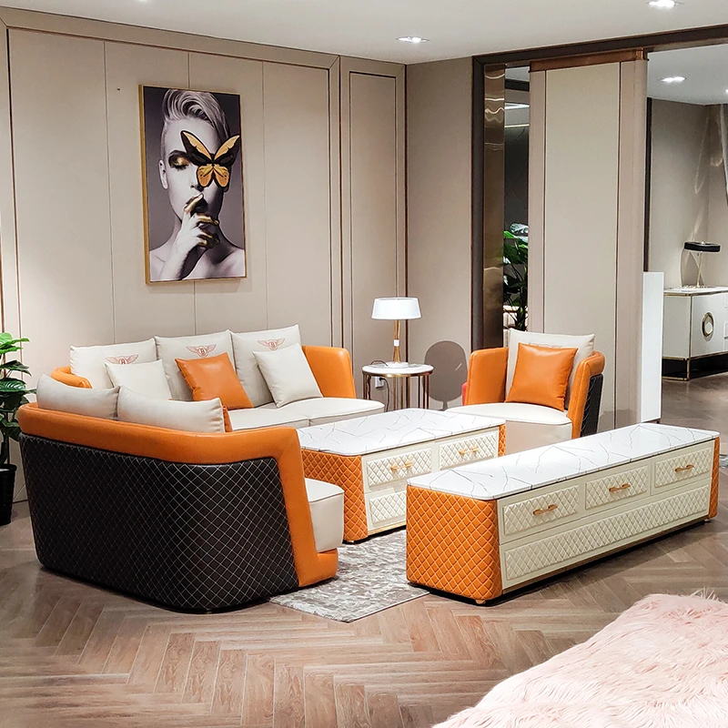 Modern Italian Design Home Furniture Living Room Furniture Leather Or Fabric Sofa
