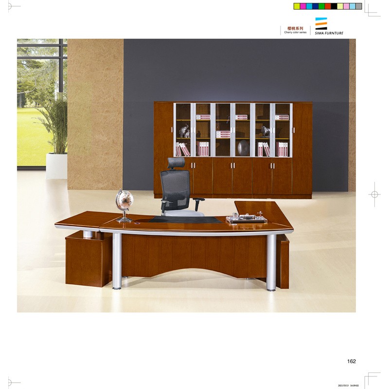 Modern MDF Painting L Shaped Boss CEO Manager Office Desk Executive Wooden Office Table for Office Furniture