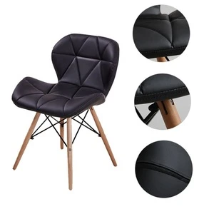 Modern minimalist PU leather dining chair living room chair