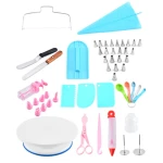 Multipurpose Cake Decorating Tools Set Baking Cake Gun Stand Tips Nozzles Scraper Scissor