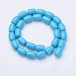 Natural Blue Synthetic Cabochons Cylinder  turquoise loose gemstones  stone beads for jewelry making
