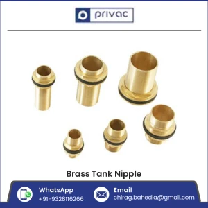 Natural Brass Finish Casting Technics Water Tank Connector Brass Tank Nipple