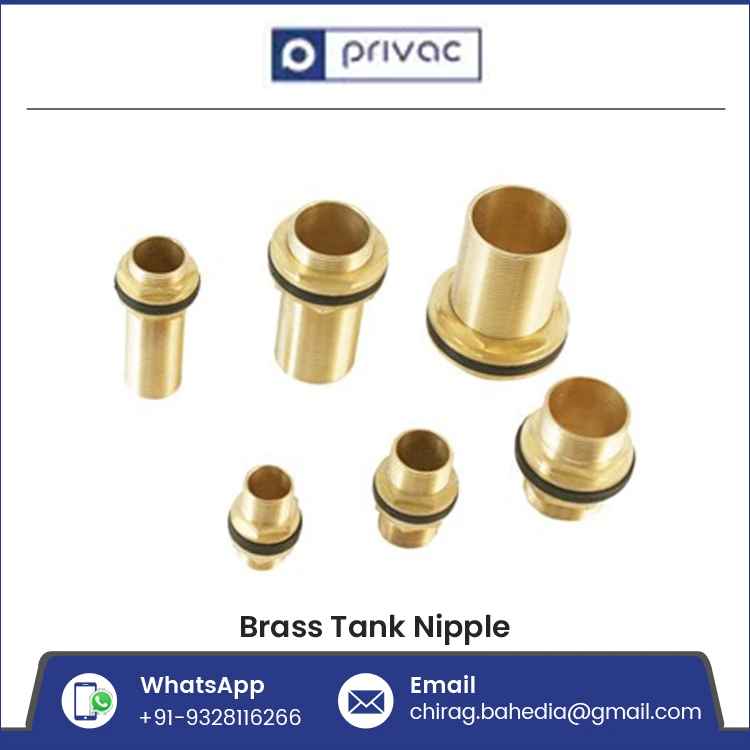 Natural Brass Finish Casting Technics Water Tank Connector Brass Tank Nipple