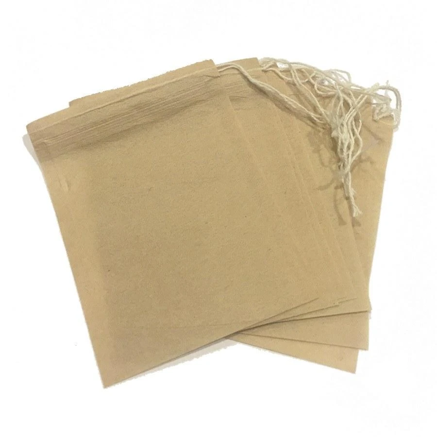 Natural Paper Drawstring Tea Bags/Loose leaf string tea bags
