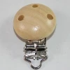 natural wooden bead baby pacifier holder clips