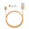 New 1M charging cable 3 in 1 sync magnetic usb cable for Iphone X,for Android,for Type C