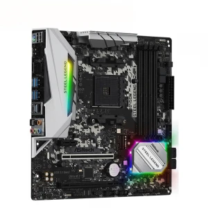 New 64G B450M STEEL LEGEND Micro-ATX AMD B450 DDR4 3466 M.2 USB3.1 Double Channel Socket AM4 Motherboard