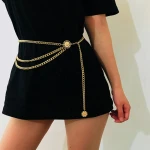 New 90s Vintage Flash Drill Heart Waist Chain Cute Bling Night Club Disco Belt Rhinestone Heart to Heart Belts