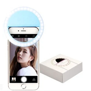 New Arrival USB Rechargeable Selfie Portable Flash Led Camera Phone Photography Ring Light for iPhone Smartphones