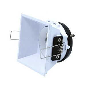 New design 360 degrees white square embedded ceiling lamp rotatable MR16/GU10 led spotlight fitting