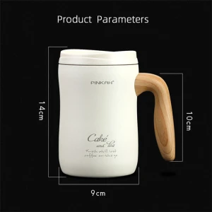 New Design 470ml Matte Stainless Steel Thermos Cups With PP Plastic Lid