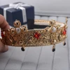 New design baroque pearl cross crown tiara headband gold plated flowers bridal hairband headwear hair accessories