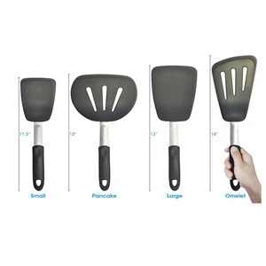 New Design  Cooking Tools Flexible Silicone Turner Spatula Set of 3
