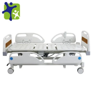 new design simple style steel framework 3 functions electric hospital bed ,top ABS &amp; PP plastic with CE,FDA,ISO