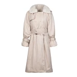 new design sweet ladies padded jacket outwear long fashion coat fur hood down puffer jacket white fur collar ladies cape coat