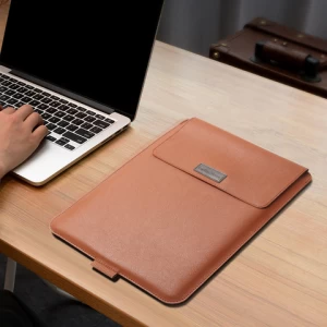 New Fashion Pu Leather Waterproof Notebook Laptop Sleeve Case Bag for 11 12 13 15 Inch Macbook