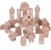 New item Natural beech healthy non-toxic 52pcs wood toy blocks