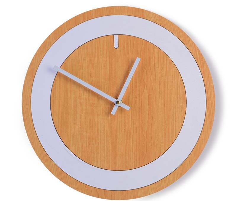 New products MDF Board Wall clock Sublimation blanks Wood Digital Wall Clock