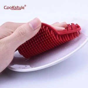 new products sponge multifunctional silicone scrubbing brush for cleaning dish,fruit ,vegetablea and face