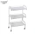 Import new products universal wheels metal stand white drawer spa beauty salon trolley cart from China
