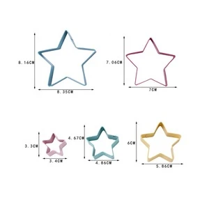 New style baking mould colorful star cookie cutter