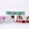 New Style Colorful Melamine Printed  Round Double Dog Bowl Plastic Pet Food Bowl Double Pet Feeder