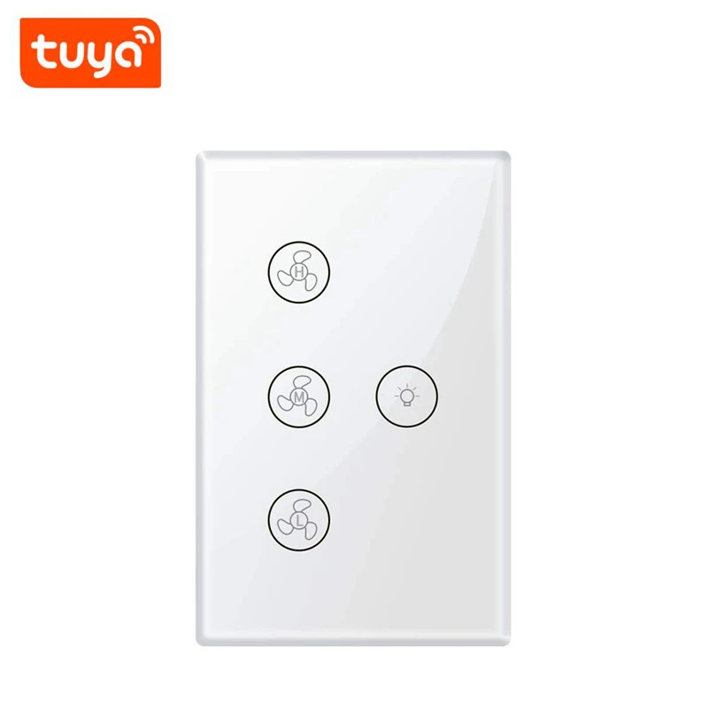 NEW Tuya APP WIFI remote control switch for fan and light touch screen voice control Wifi Ceiling Fan Regulator Switch
