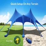 New Waterproof Lightweight Square Canopy Camping Tent Tarp Fabric Sunshade Outdoor Beach 20 X 13ft Camping Sun Shelter
