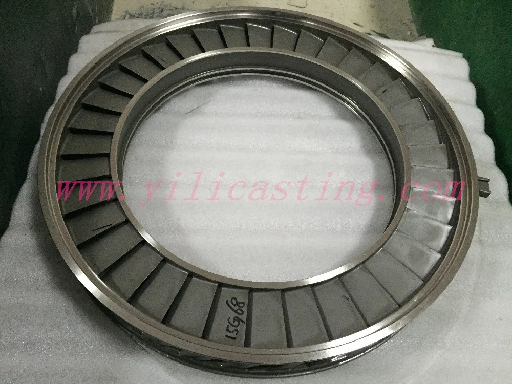 nickel base alloy GEMD vacuum casting turbine blade/bade disc assembly used for diesel locomotive turbocharger