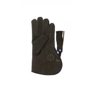 OEM Falconry Gloves Made with Nubuck Leather with Metallic D ring