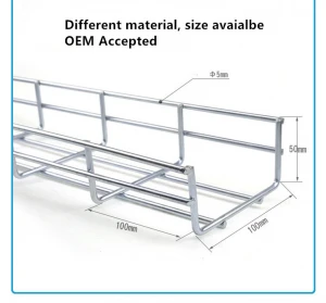 OEM Hot Dipped Galvanized Cable Wire mesh Cable Tray