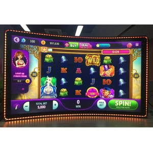 OEM ODM Ultra wide 1500R 43 inch 4K Resolution Curved Monitor with Led Light for Casino Gaming multi games