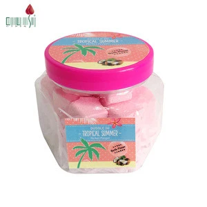 OEM private label PET jar packing natural body clean bubble bath powder
