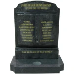 Open book funerare rectangle tombstone european headstones monuments