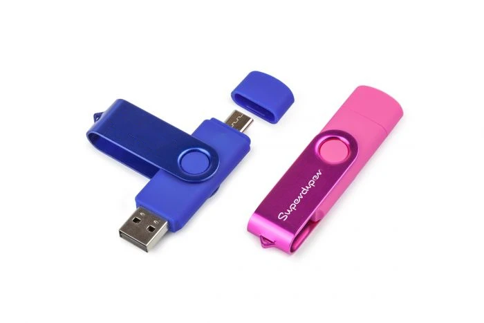 OTG USB Flash Drive 128GB 64GB 32GB 16GB 8GB 4GB Metal Swivel Pen Drive Smartphone Pendrive OTG 2.0 USB Flash Drive