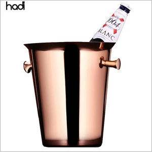 Other hotel &amp; restaurant supplies luxury rose gold stainless steel wine ice bucket for bar
