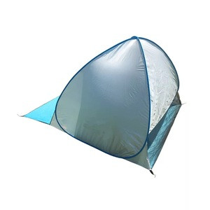 Outdoor Camping  2 Person Pop Up Beach Tent With Silver Coating Automatic Open Anti UV Tent