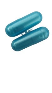 Pearl blue empty gelatin capsules