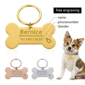personalized custom blank pet ID metal stainless steel dog tag