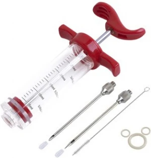 Plastic Marinade Injector Syringe with Screw-on Meat Needle for BBQ Grill