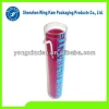 plastic pvc tube package with 6.9cm diameter and customized logo packed for tennis