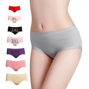 Plus Size Panties Bamboo Viscose Fiber Breathable Underwear for Women Size L-7XL