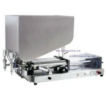 pneumatic cosmetic filling machine with 2heads for honey / syrup / cream / paste
