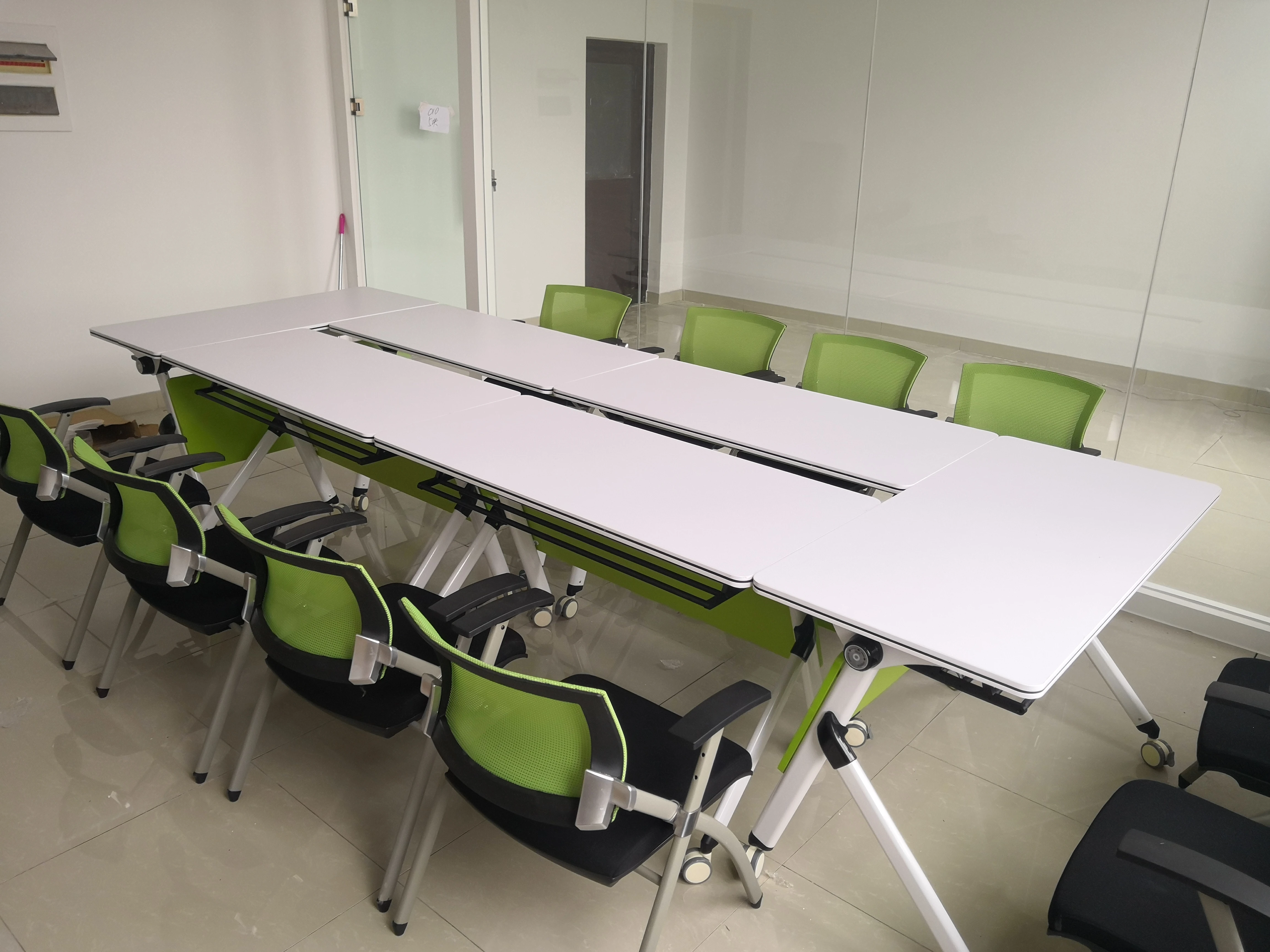 Pochar Z26 Folding Desk Mobile conference training table/School learning desk with wheels/Office furniture