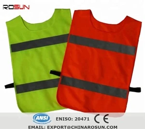 polyester cheap safety vest fabric reflective football training clothing