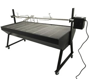 Powder coating finishing metal type charcoal bbq grill spit rotisserie