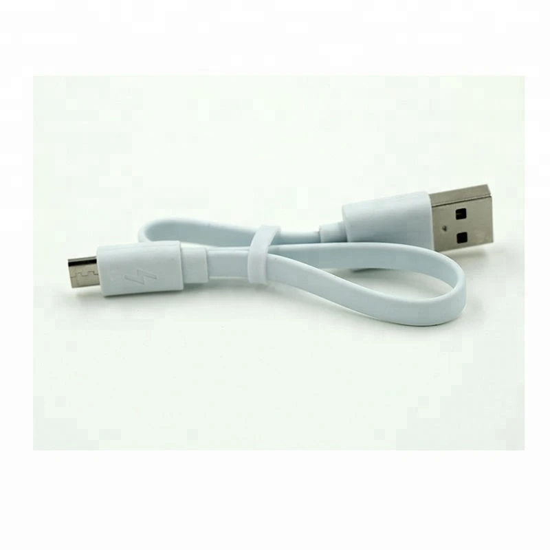 power bank cable  customized 10cm/20cm/30cm/50cm micro usb cable short flat usb for Blue-tooth headsets 2A charging Cord