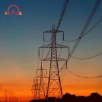 Power distribution equipment 9m 200dan telescopic steel pylon china suppliers electricity transmission line tower