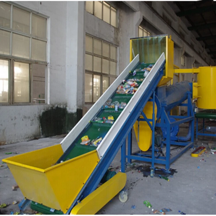 PP PE Waste plastic films woven bags washing line plastic recycling machine